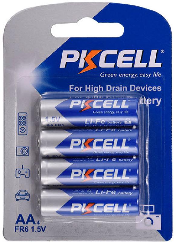 Image of AA 1.5V LiFeS2 Batteries, 4/pk